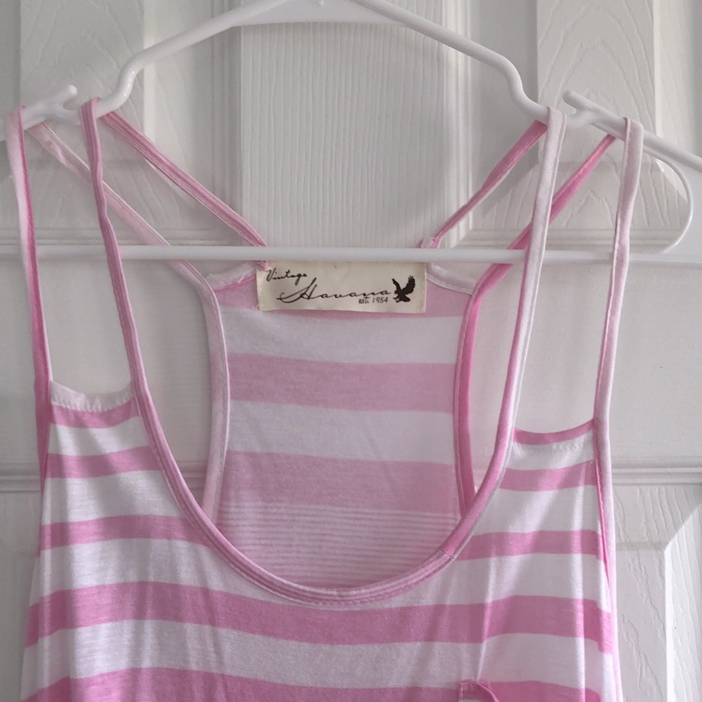 NWT Havana Pink and White lightweight summer double spaghetti strap - Picture 3 of 10